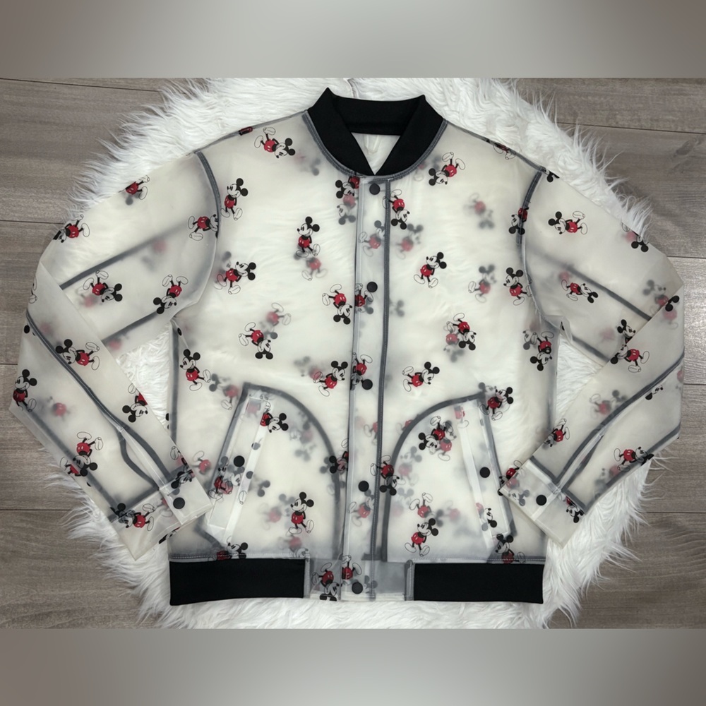 Disney Parks Mickey Mouse Clear Raincoat Size M